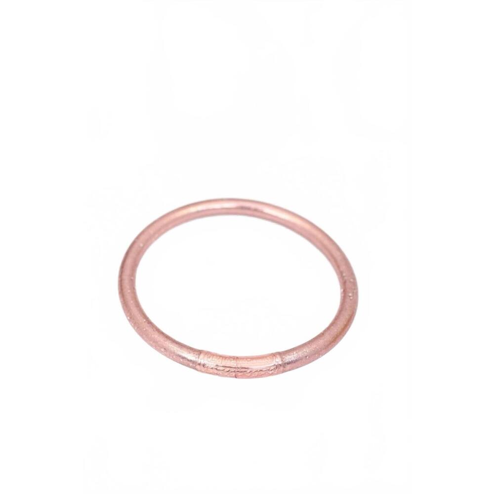 NEW WOMAN SHOPS WORLD women's thai buddhist temple mantra bangle in rose gold
